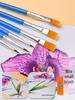 Wei Zhuang Kids' DIY Plaster Nylon Fine Liner Blue Brush for Oil Painting & Graffiti.