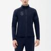 FILA Athletics Letter Print Sports Knitted Fleece Stand Collar Jacket Men jackets Dark-Blue A11M211507F-NV