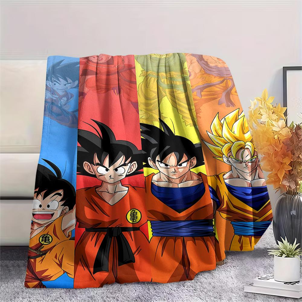 Dragon Ball character Print Flannel Blanket High quality Comfortable for All Seasons Home Decor Warmth and Comfort Perfect for Christmas Gifts