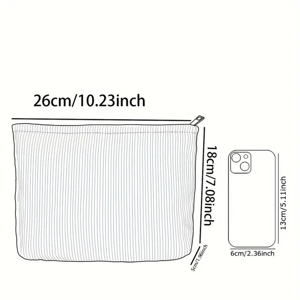 1pc Cosmetic Bags Branch Bird Pattern Women's Makeup Bag Corduroy Cosmetic Storage Bag Portable Commuting Travel Toiletry Bag