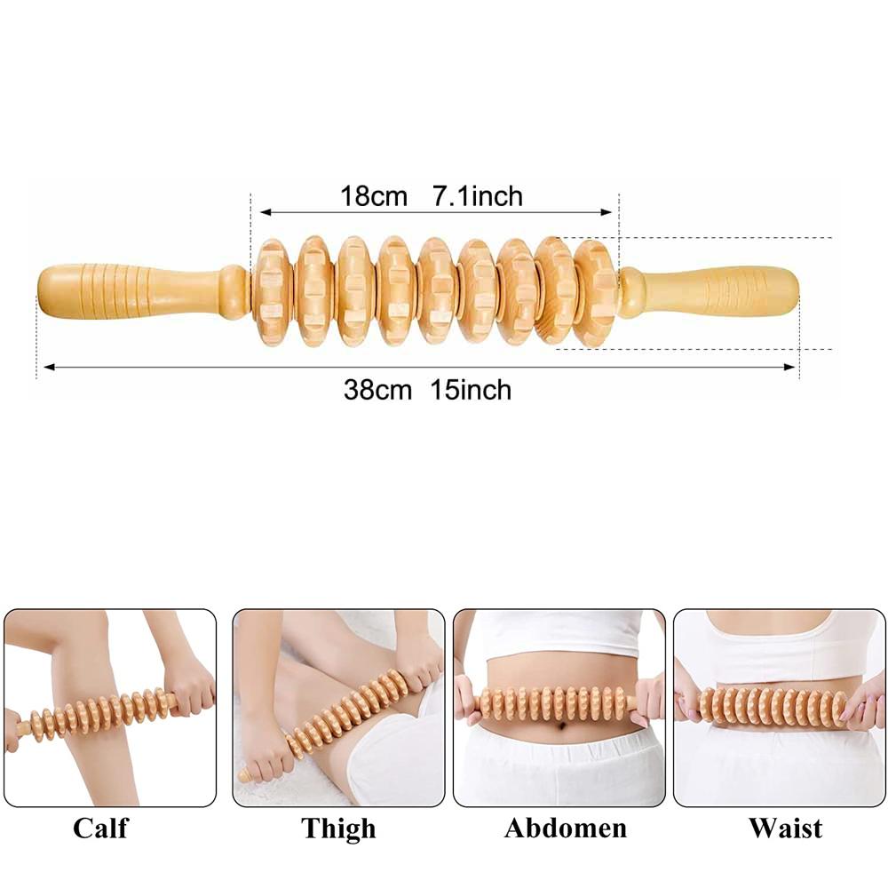 1Pcs Wood Therapy Massage Tools Wooden Therapy Tools for Body Muscle Pain Relief Body Sculpting Tools Fascia Massage