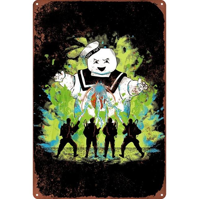 Ghostbusters Vintage Metall-Wandbild, Retro-Filmdeko, Sammler-Blechposter für Heimkino, Männerhöhle xin