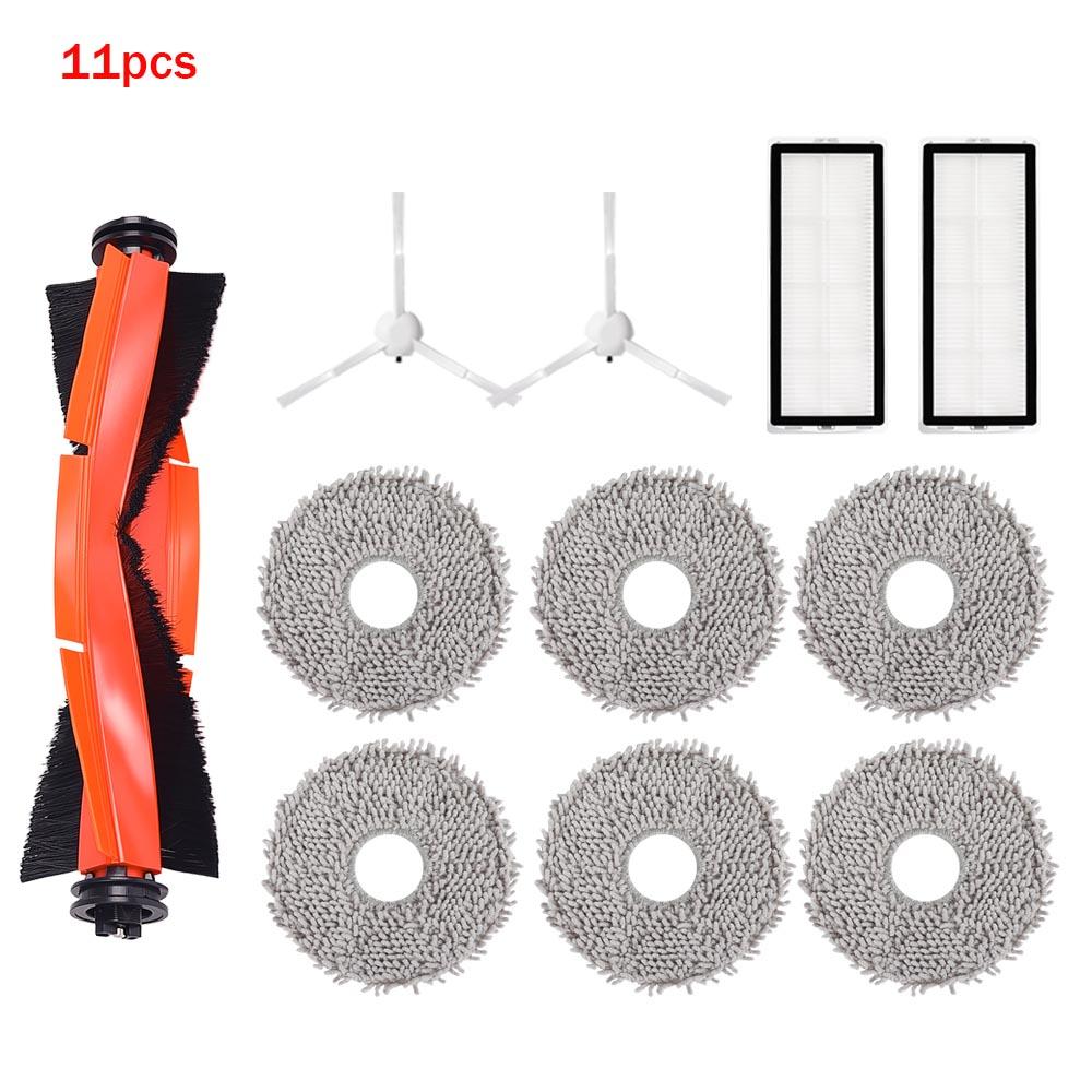 Spare Replacement Parts Fit For Xiaomi X11 Plus X11+ Robot Vacuum, Roller Brush Side Brush Filter Mop Cloth Dust Bag Accessories
