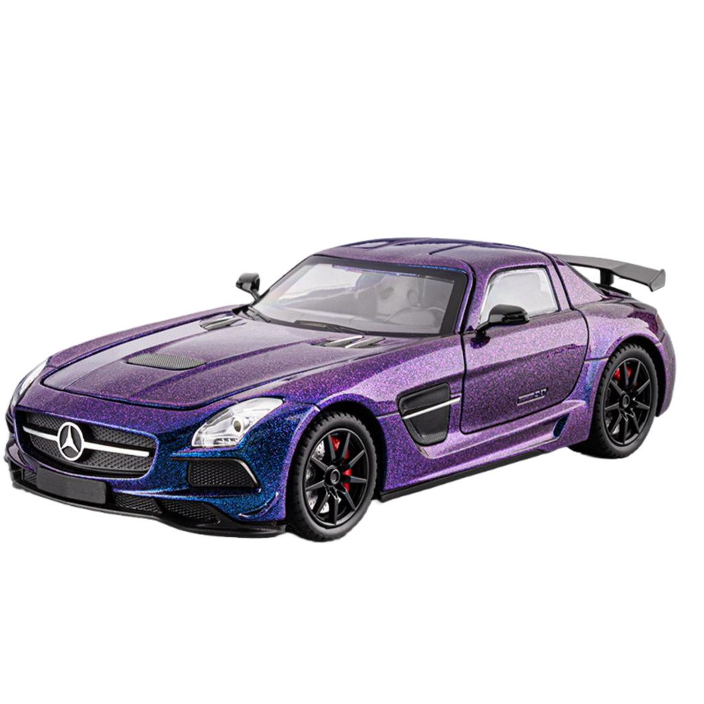 1/24 Alloy BENZ SLS Model Toys, Cool Sound and Light, Exquisite Desktop Ornaments, The Best Collection for Car Model Enthusiasts