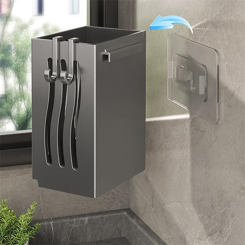 Multifunctional Kitchen Utensil Storage Rack Chopstick Draining Holder Wall-Mounted Freestanding Cutlery Tableware Organizer Box