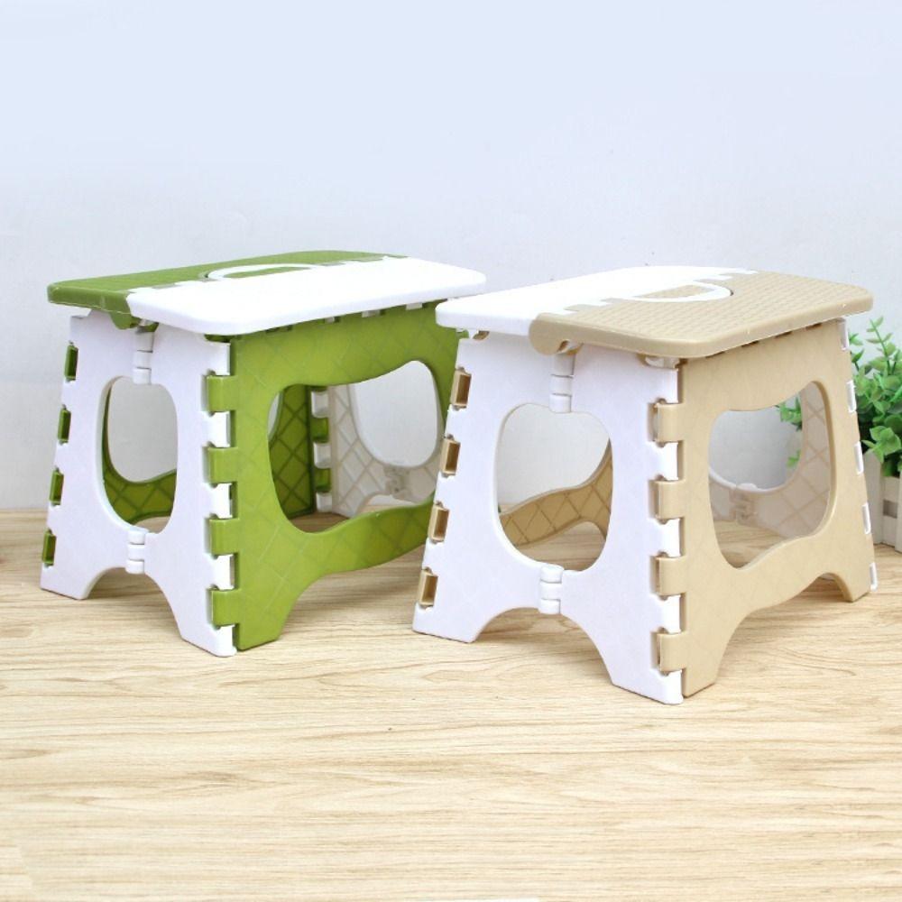 Thickened Bathroom Chair Plastic Step Stool New Folding Small Stool  Household