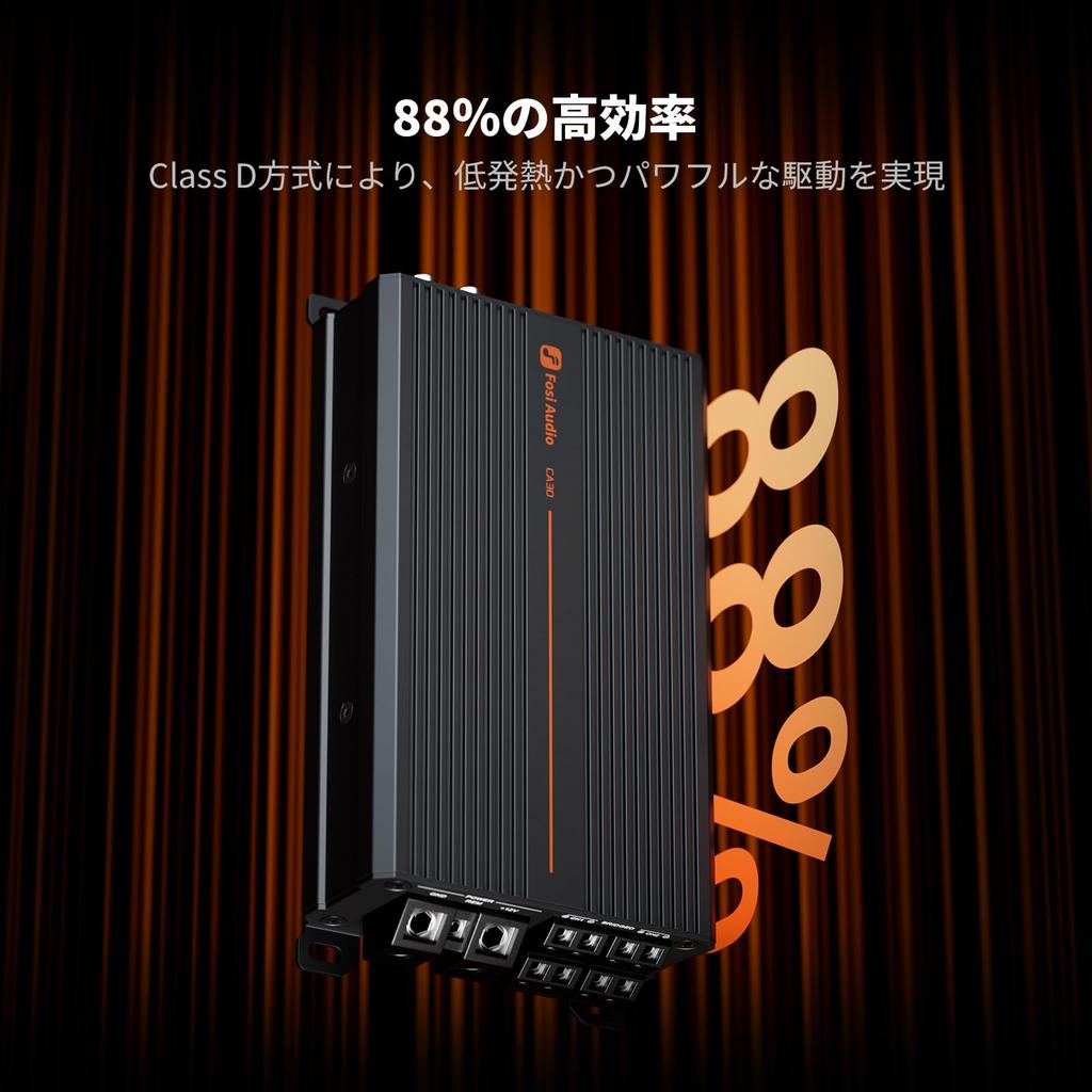 Fosi Audio CA30 Car Class Independent Input 100W x 4 320W Low Compact HiFi Car Stereo Japanese Instruction Manual 4-Channel Amplifier, D, Crossover,