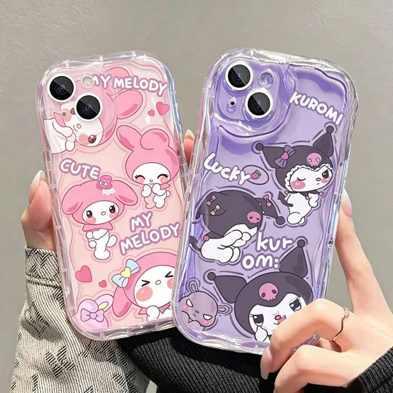Kawaii Kuromi Melody Phone Case For Samsung Galaxy S26 Ultra S25 FE S24 S23 S22 Ultra Plus FE A57 A56 A17 A54 5G Korean Casing
