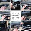 For Toyota Highlander 2015-18 Soft Carbon Fiber Car Modeling Center Control Panel Glass Lifting Interior Sticker Car Accessories