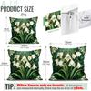 4pcs/set Valley Lily in Art Nouveau Cushions Pillowcase Polyester Cushion Cover Throw Pillow Pillowcover Home Car Sofa Decor