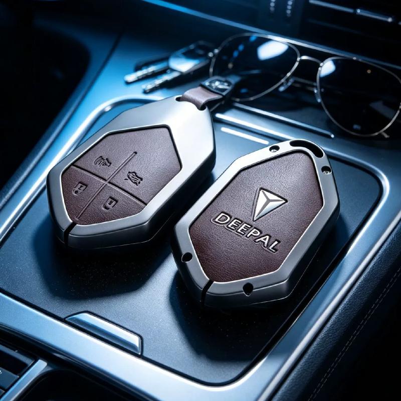 Car Key Fob Cover Case Leather For Changan Deepal S07 S05 Premium Electric Vehicle Key Case Protector Shell Buckle Cover