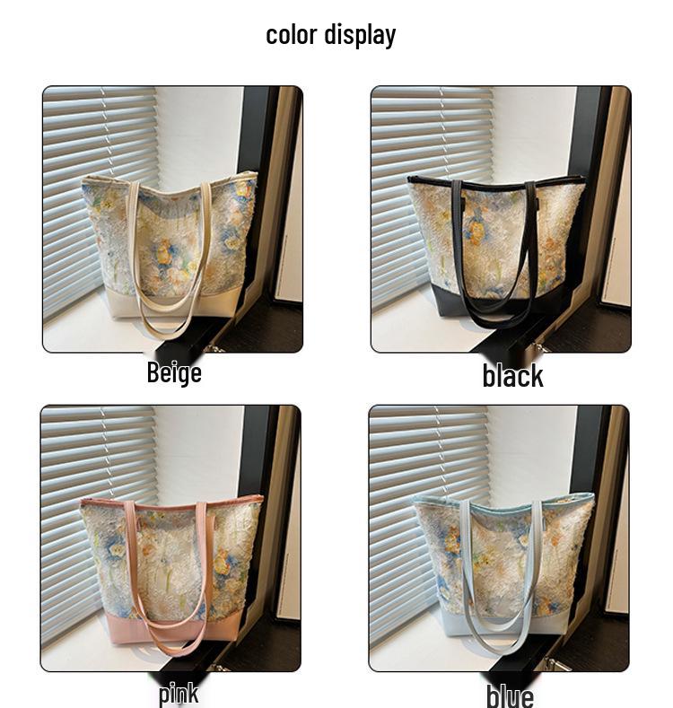 2025 Fashion Casual Shoulder & Hand-Carried Bucket Bag - Large Capacity, Fresh & Simple Design