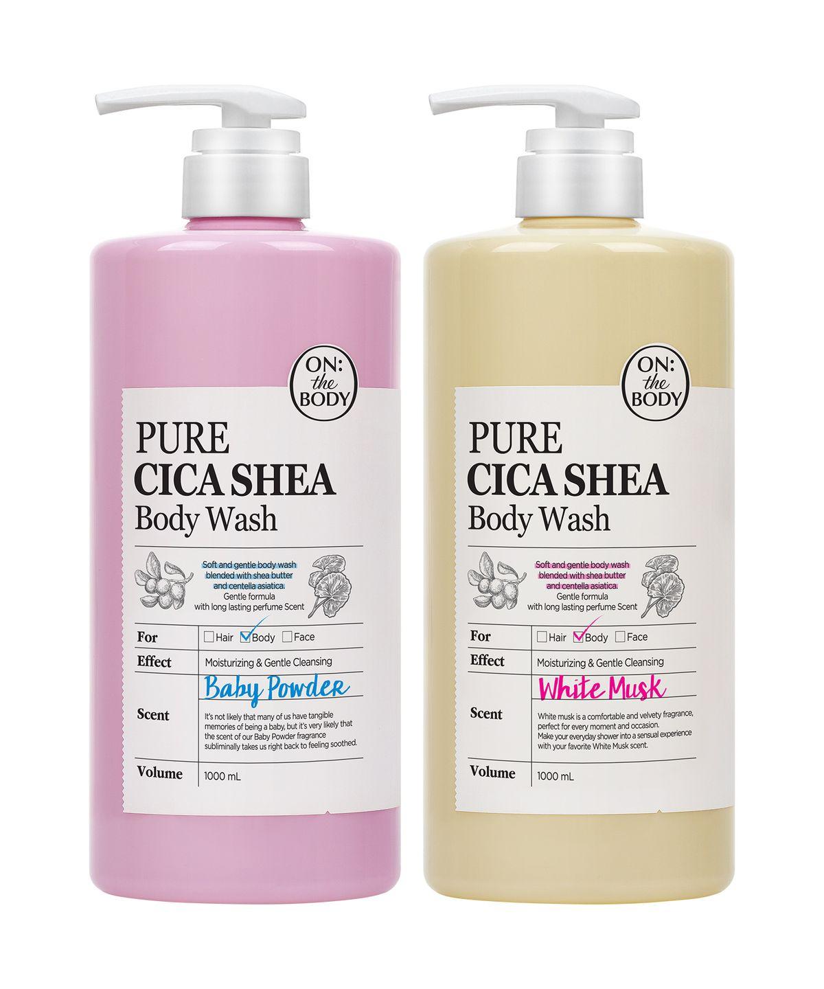 Pure Cica Body Wash 1000ml x 2 (Musk / Baby Powder - Choose 1) Musk