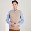 Men's Loose Fit Wool Crew Neck Sweater Vest - Sleeveless Pullover for Spring & Autumn