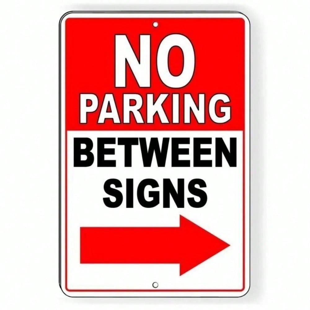 Right Shield No Parking Sign with Right Arrow Impact Resistant Aluminium