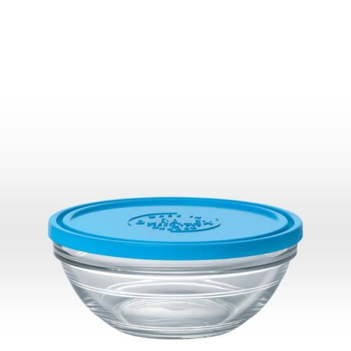 Saladier - Duralex - Lys - Verre trempé - 0,9L - Couvercle en polyéthylène sans BPA