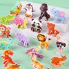 30Pcs DIY 3D Puzzle Set Insect Dinosaur Animal Letter Puzzle Assembly Activity Game Kids Educational Jigsaw Toy Classroom Prizes Party Favors