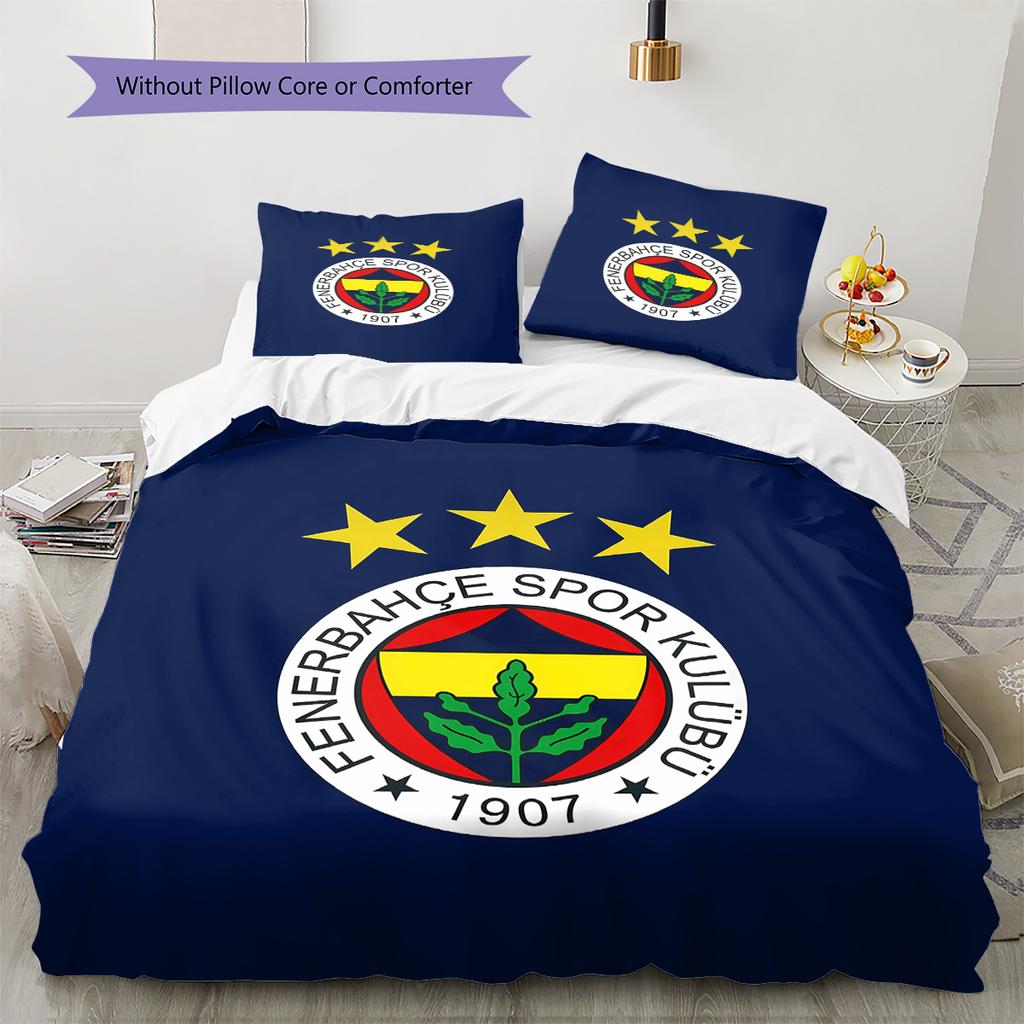 Sportovní klub Fenerbahce, Povlečení se vzorem FCSB, Sada přikrývek Povlak na přikrývku Povlak na polštář Domov Narozeninový dárek (1 * povlak na peřinu + 2 * povlak na polštář, bez jádra)