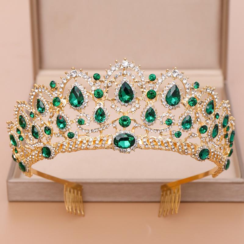Luxury Crystal Crown Tiara with Comb Rhinestone Prom Diadem Headband Bridal Wedding Hair Accessories Jewelry Crown Tiara Gift