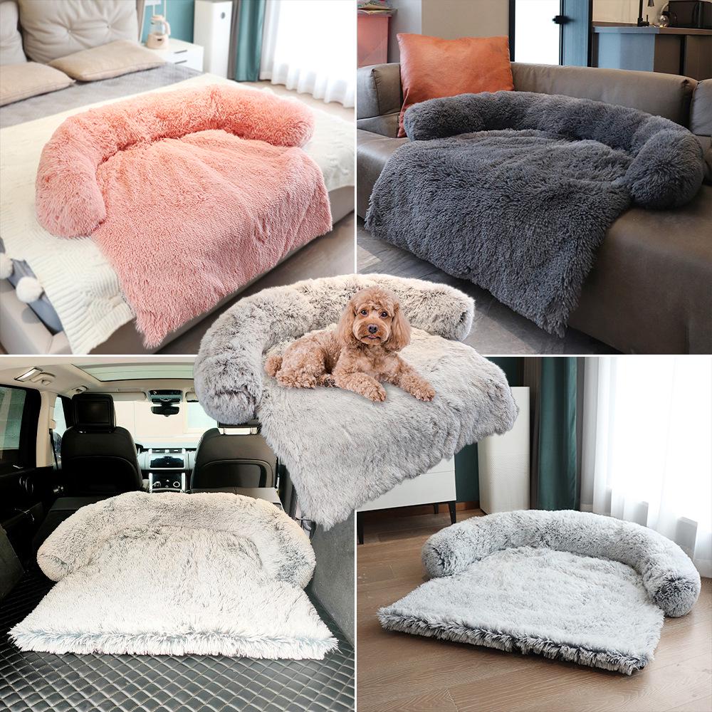 Popular Plush Dog Bed with Blanket - Cozy Pet Nest and Dog Sofa