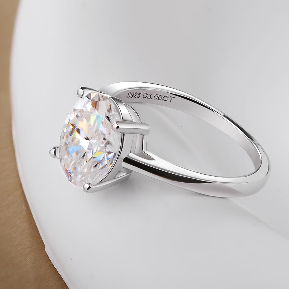 1-4CT Oval Cut Moissanite Rings for Women Sparkling Diamond CopperEngagement Wedding Band Jewelry With Certificate