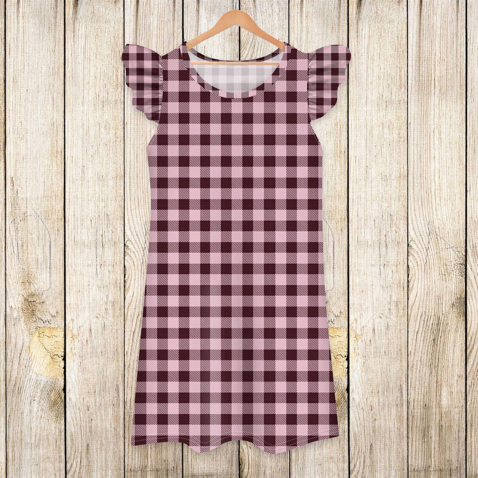 

Дитяча сукня, кольорове повсякденне плаття з принтом і спідницею з широкими рукавами 160 рожевий