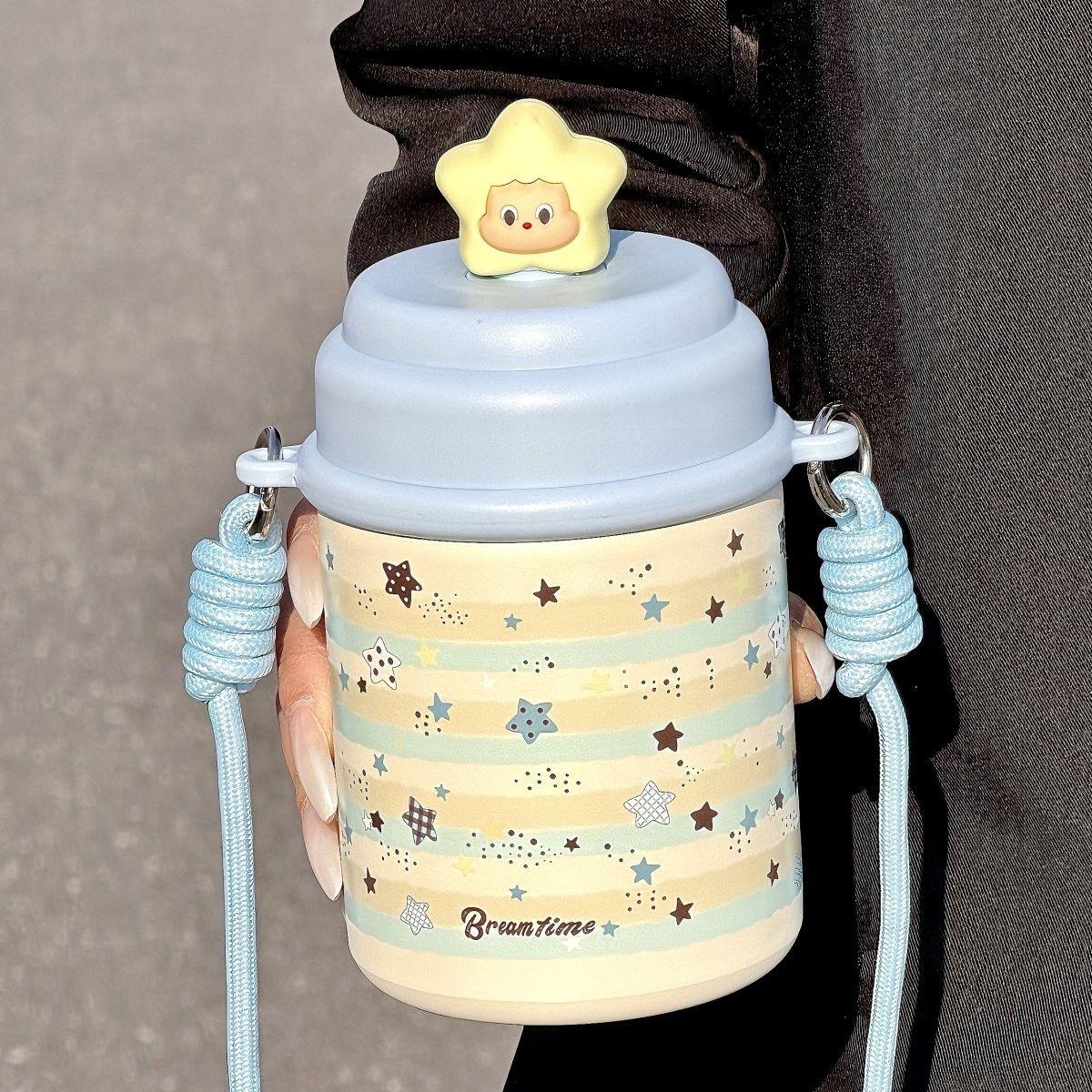 2026 Little Star Portable Thermos Cup with Straw - Cute, Stylish & Insulated. 650ML