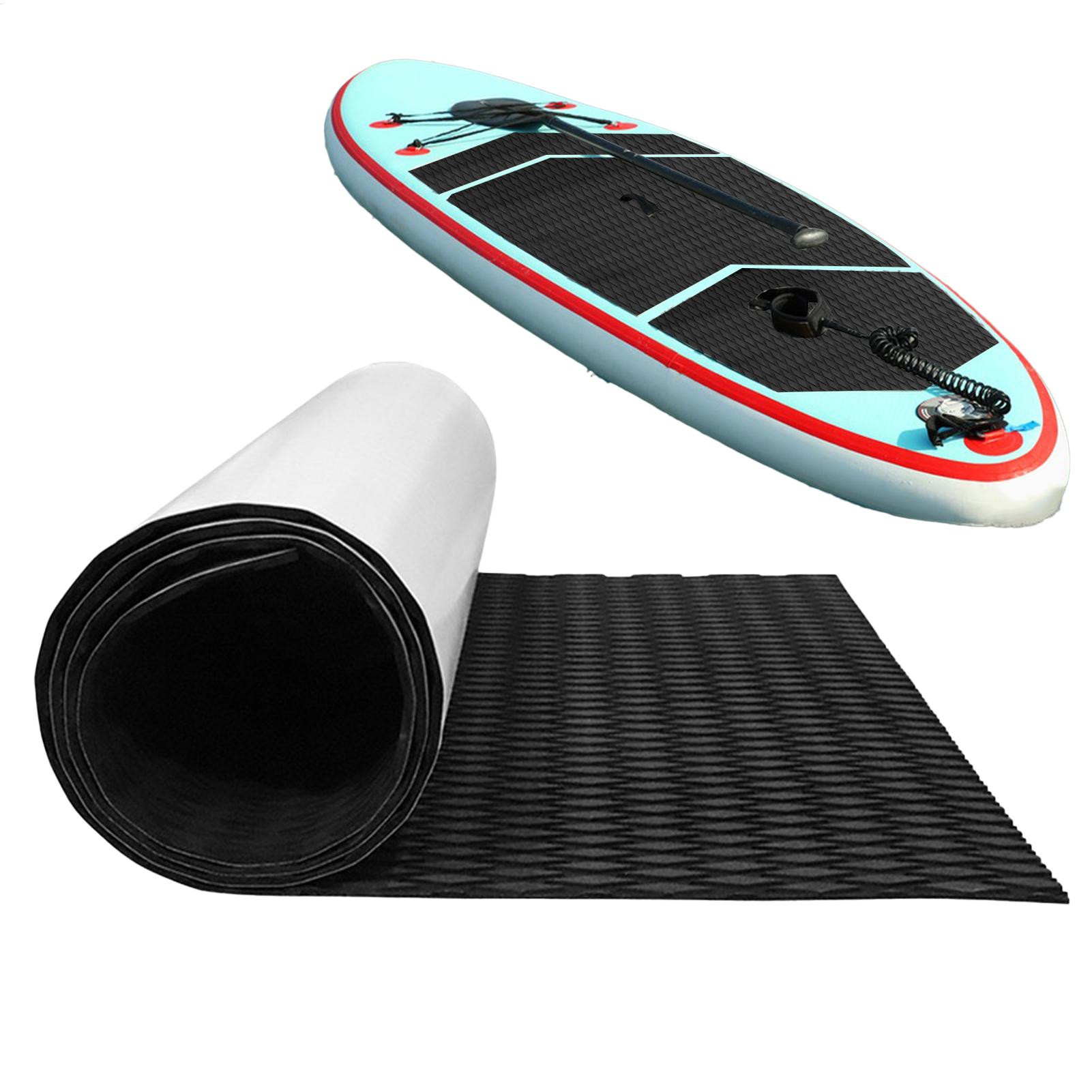 5mm EVA Boat Decking Sheet Marine Flooring Anti Slip Pad Self-Adhesive Surfboard Traction for Surfboard RV nero