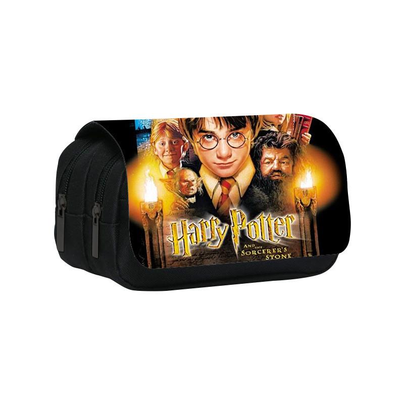 Harry Potter Pencil Case Cartoon Anime School Supplies Storage With Double Layer For Students