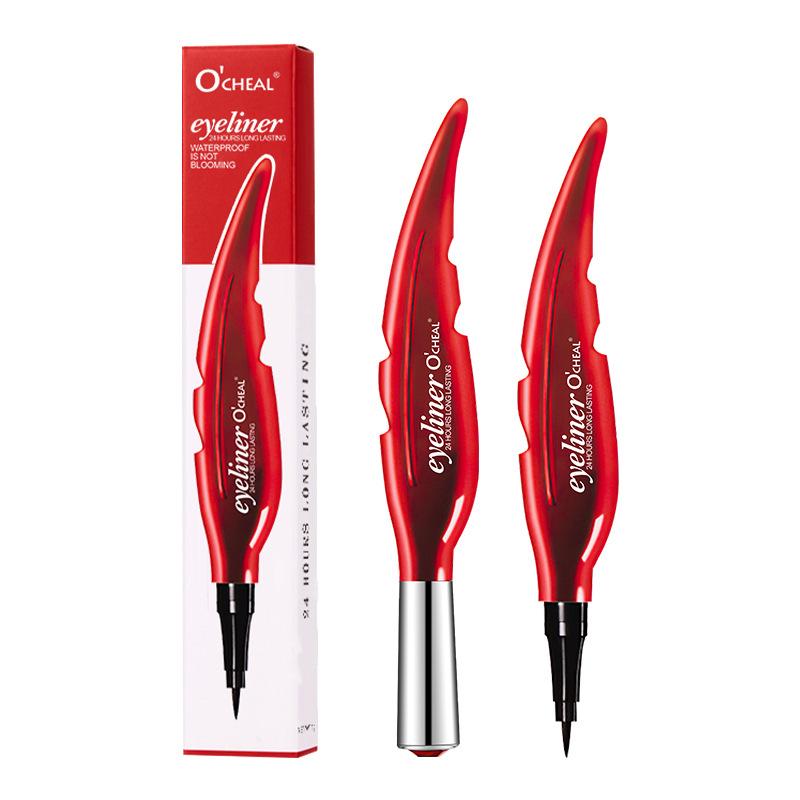 

Red Feather Eyeliner Pen Very Fine Quick Drying No Simmy No Makeup No Waterproof Sweat Sleeping Silkworm Pen
