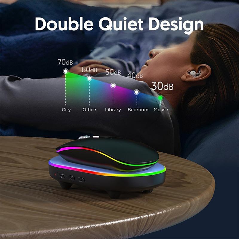 Virtual Mouse Mover Rotary Mouse Shaker Anti-Sleep Mover Automatic Mouse Movement with ON/OFF Switch for Computer Awakening
