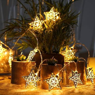 Metal Star Lights for Decoration -1 Pc, 4meter, 10 LED, Decorative Lights, Lights for Home Decoration, Decoration