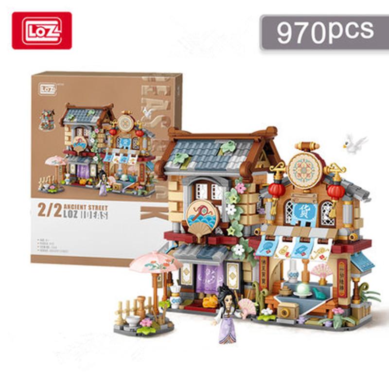 Loz Construction Blocks City View Scene Coffee Shop  Store Architectures Model Assembly Plaything Christmas Present For Kids Adult