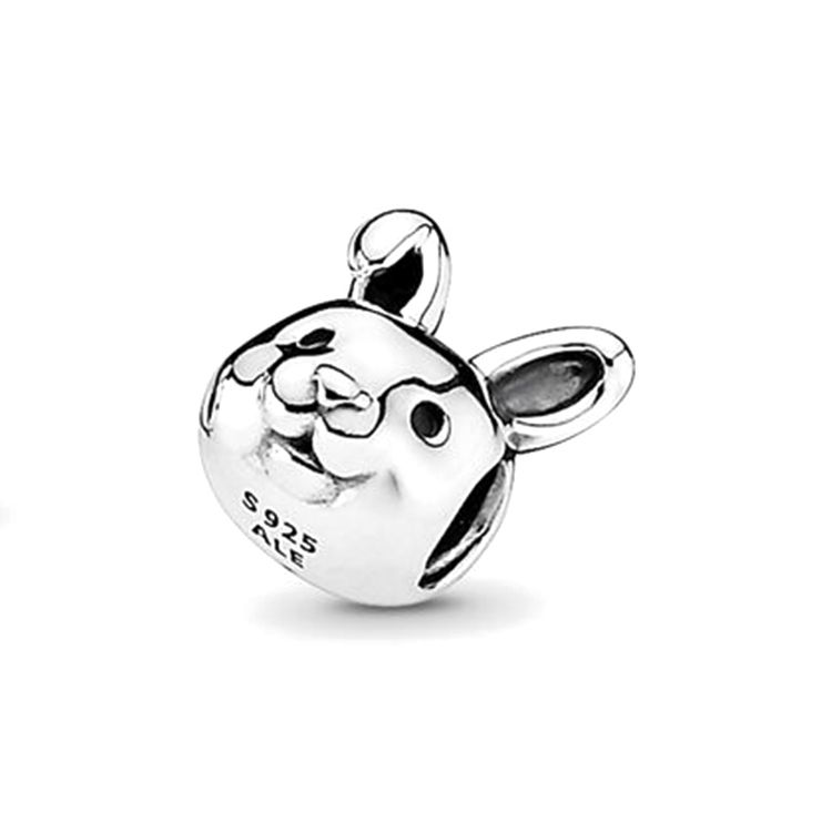 Pandora Rabbit 3D Pattern Jewelry Accessories Unisex Accessories Silver 791838