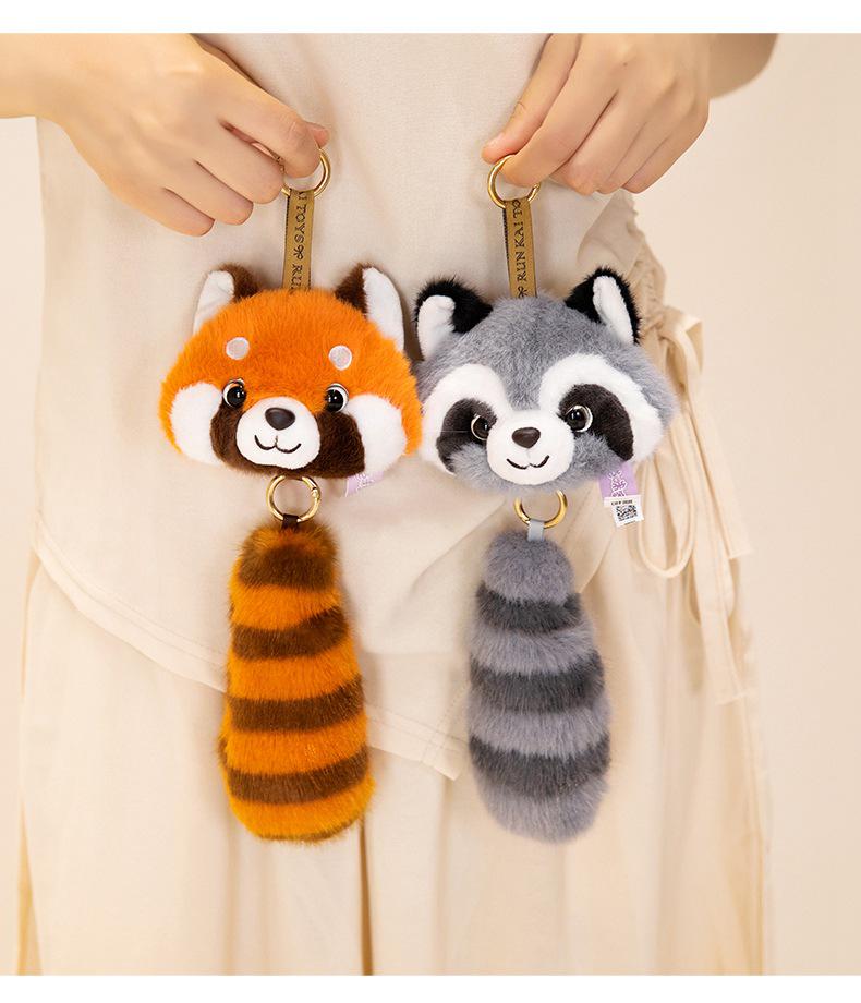 Entzückender Kopfschüttelnder Waschbär Plüschtaschenanhänger Geschenk