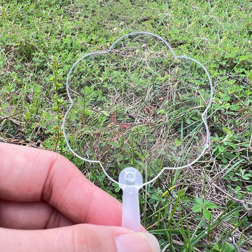 

50 шт. Круглые/В форме цветка/сердца Пустые веера Акриловые Детские Художественные Веера Мини Прозрачные Веера Свадебные Flower