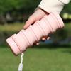 Retractable Folding  Silicone Water Bottle Leak Proof Foldable Drinking Cup  Outdoor Travel
