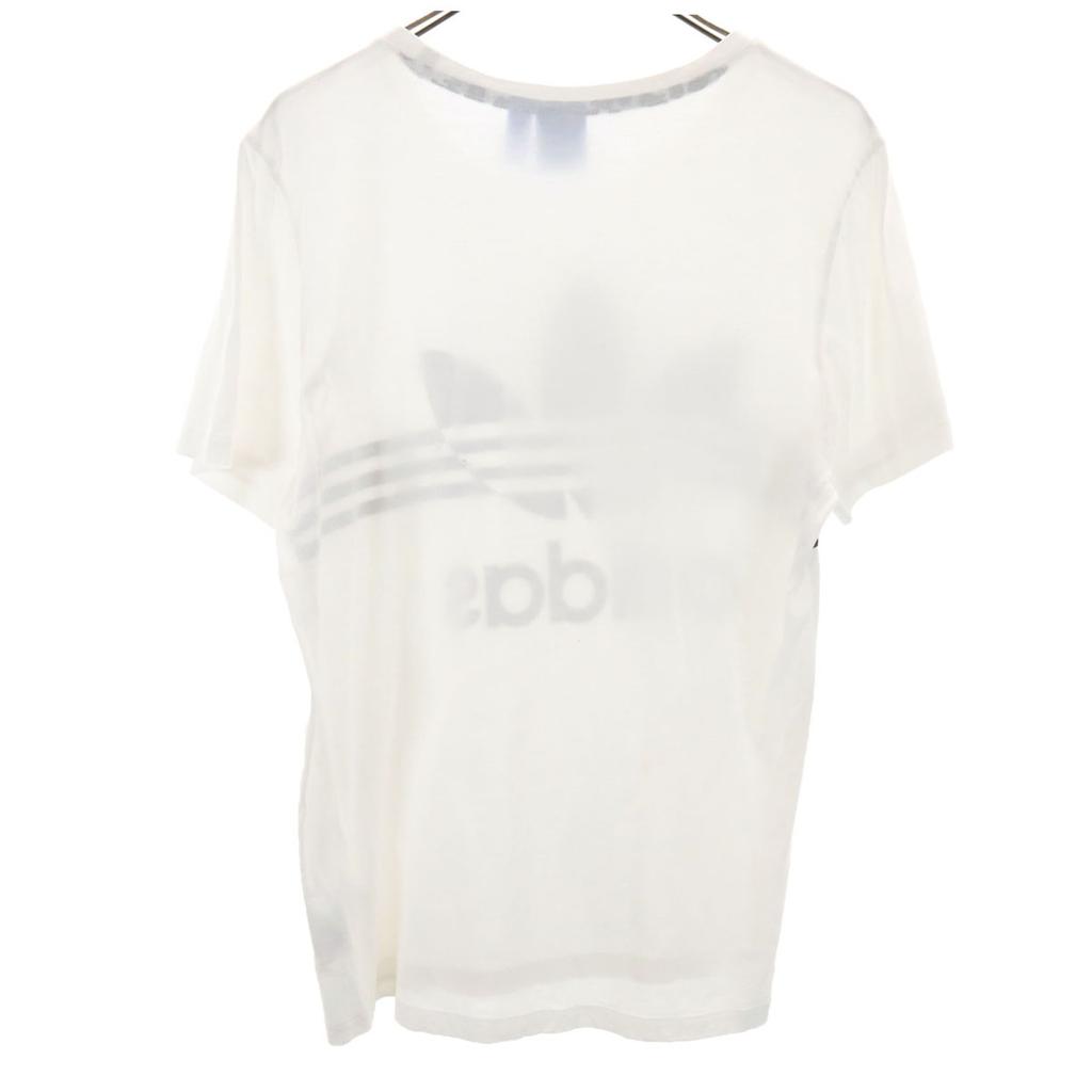 Adidas Originals Trefoil Logo Short Sleeve T-shirt L White Women Used
