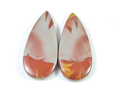 23Cts. Natural Noreena Jasper (13mm X 28mm Each) Pear Cabochon Match Pair SK-2725