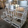 2-Step/3-Step Movable Foldable Ladder with Wheels for Household & Warehouse Use