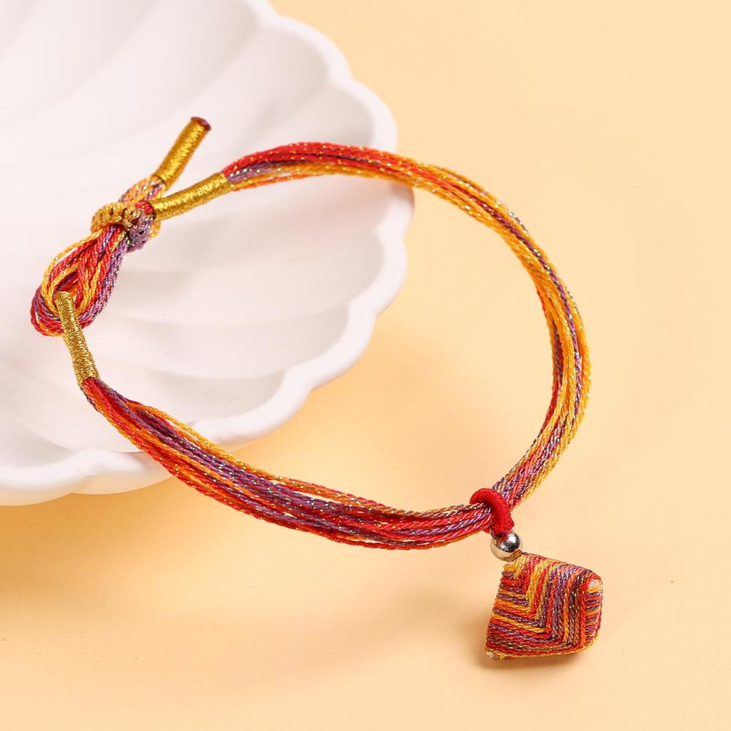 Thousand Strands Zongzi Bracelet: Handmade Gradient Rope for Adults & Kids - Dragon Boat Festival Gift