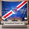 Custom Name Text Tapestry New York Rangers Personalized Polyester Wall Tapestry For Bedroom And Room