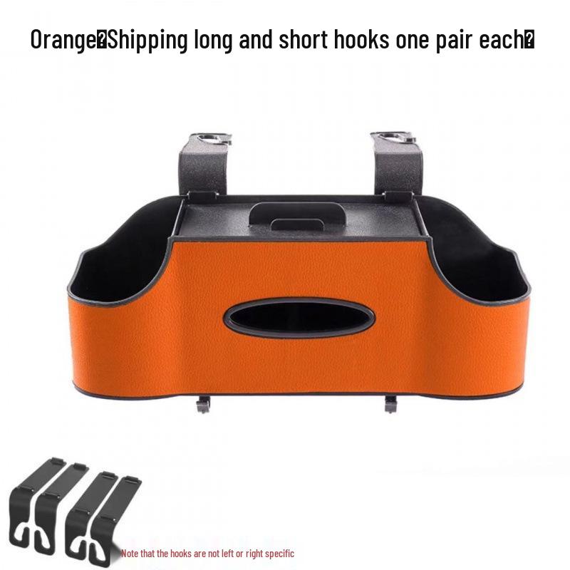 Multifunctional Car Seat Organizer with Hook, Cup Holder & Tissue Box