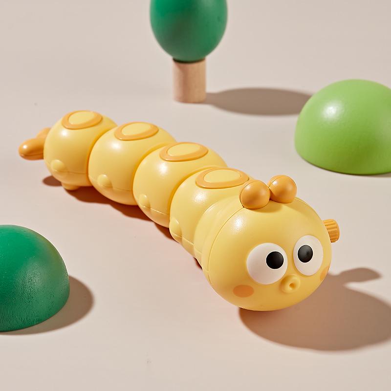 Adorable Wind-Up Cartoon Caterpillar Toy - Encourages Crawling, Durable & High-Quality