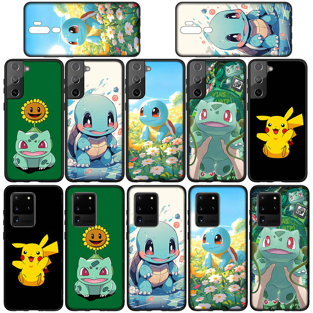 Cover for iPhone 17 16 15 Xiaomi Poco Redmi Note 14 13 12 11 Pro Max X 16e Samsung Galaxy S25 S24 S23 OPPO Huawei Pikachu Bulbasaur Casing Phone Case