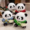 Cute Cute Dressed Panda Doll Plush Toy Black And White Panda Doll Children Accompany Soothing Doll