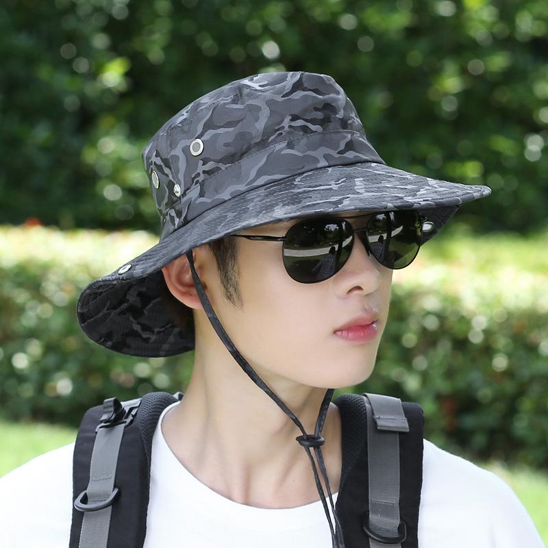 Hat men's summer sun hat outdoor breathable sun hat men's cycling hat bucket hat mountaineering fishing sun hat