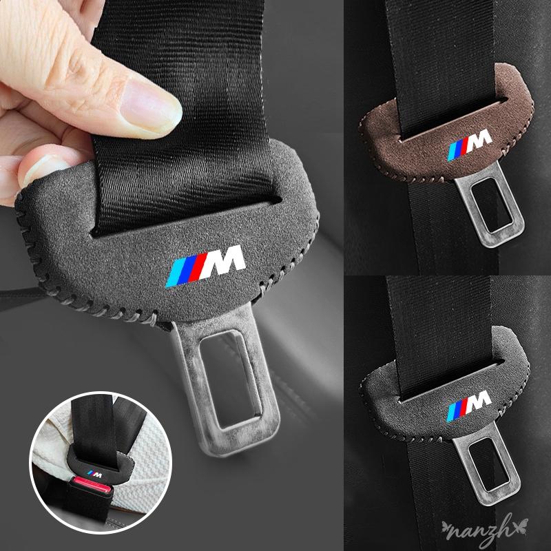 BBKW7 Car Safety Buckle Clip Protector Suede Seat Belt Anti-scratch Cover For BMW F30 F20 F10 F18 F22 F01 X3 F02 M3 M5 Auto Keychain