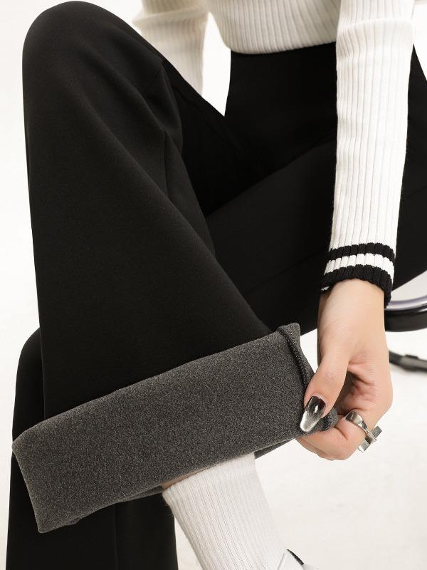 Barbie Hosen mit weitem Bein: Hohe Taille, Hohe Elastizität, Koreanischer Stil Herbst/Winter Leggings für Damen