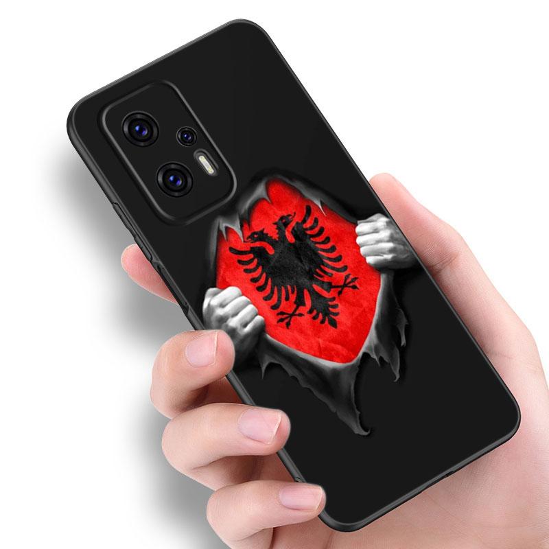 Albania Flag Black Silicone Phone Case For Xiaomi POCO X3 X4 NFC F4 GT F5 F6 M3 M4 M6 X5 X6 Pro 5G M5 C55 C65